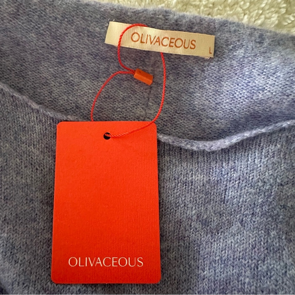 NWT Olivaceous Lavender Scoop Neck Lightweight Sweater size Large - Picture 4 of 4
